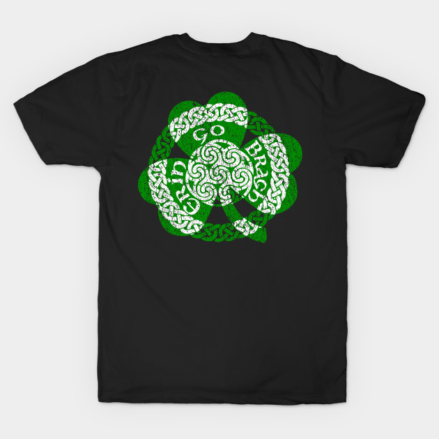 2-sided 'Erin Go Bragh' Shamrock, Celtic Knots and Spirals by Tip-Tops